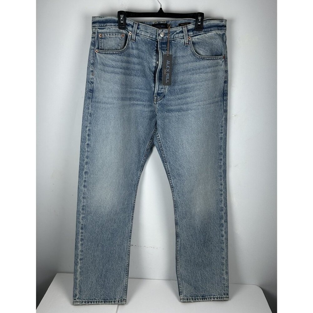 Alex Mill AM Original 5 Pocket Jeans Mens 38x32 Vintage Light Indigo Denim NWT